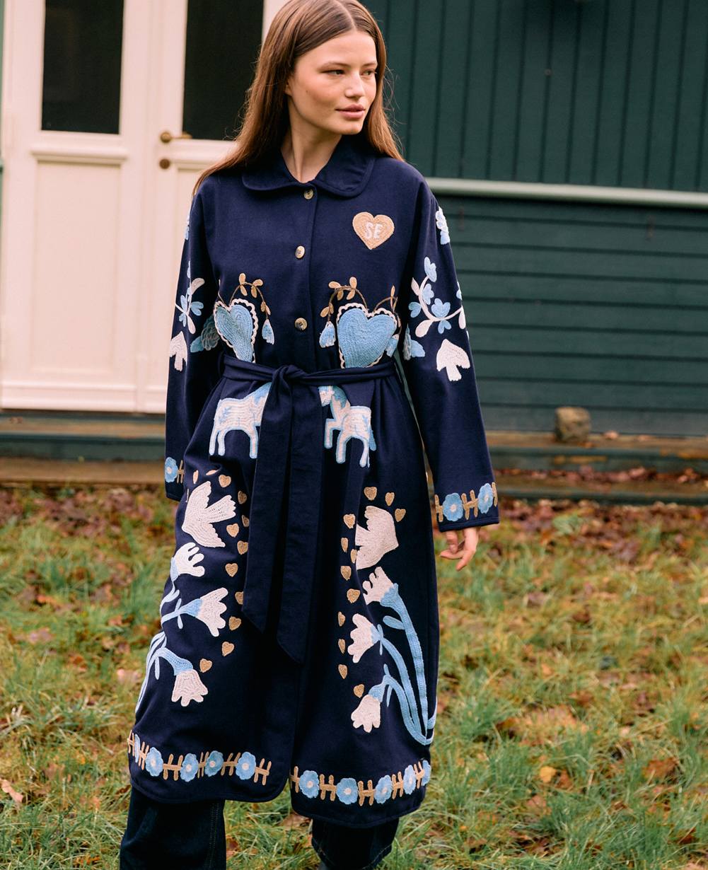 Sissel Edelbo - Rose Coat - Navy Horses - ONESIZE