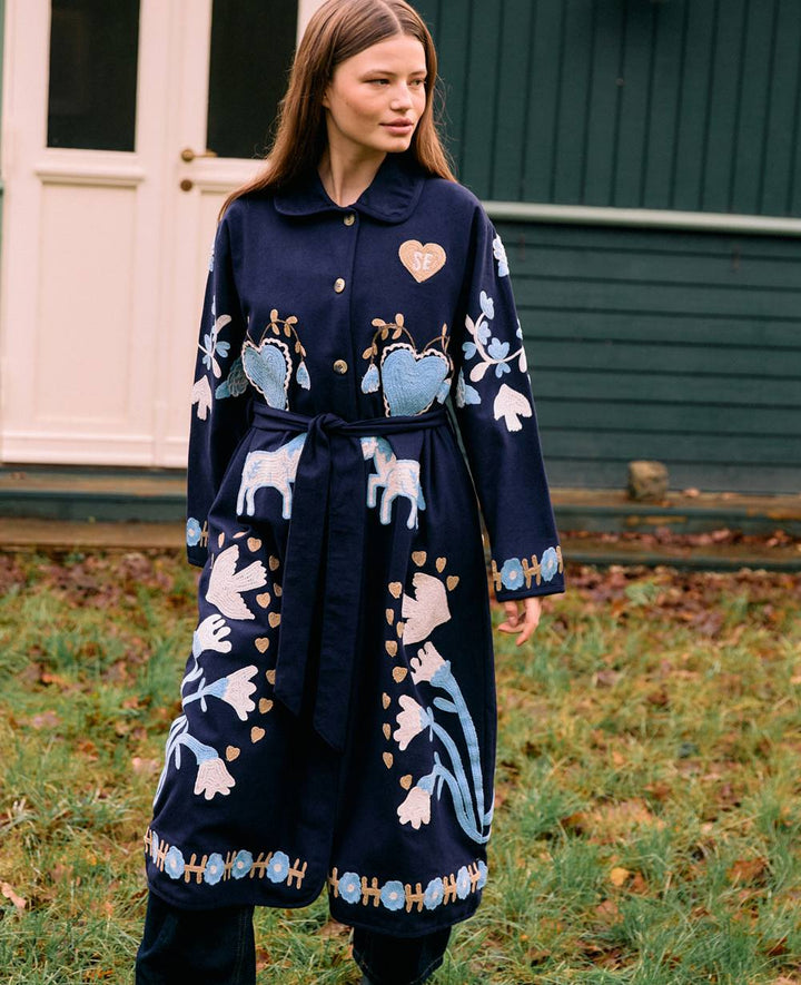 Sissel Edelbo - Rose Coat - Navy Horses - ONESIZE