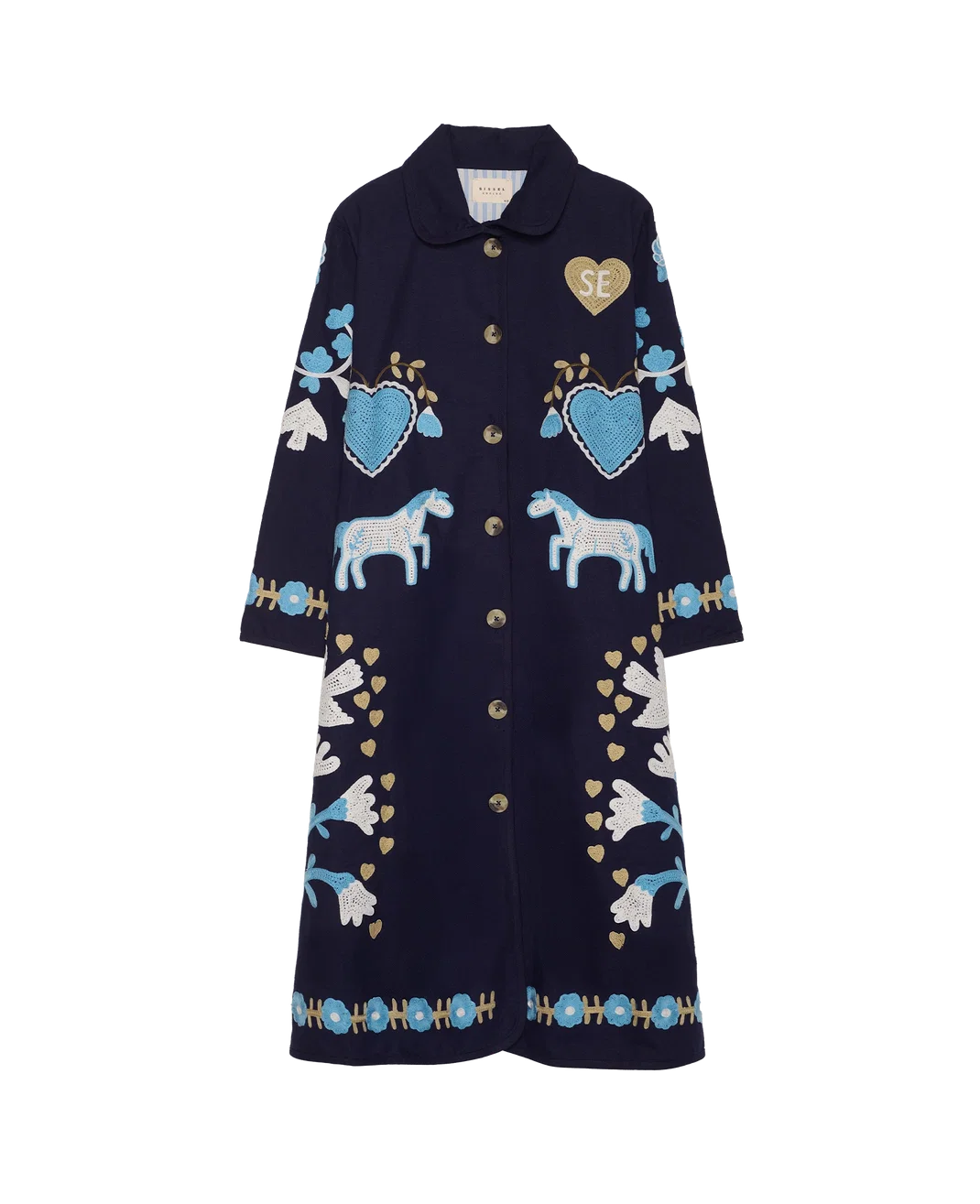 Sissel Edelbo - Rose Coat - Navy Horses - ONESIZE