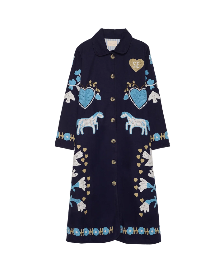 Sissel Edelbo - Rose Coat - Navy Horses - ONESIZE