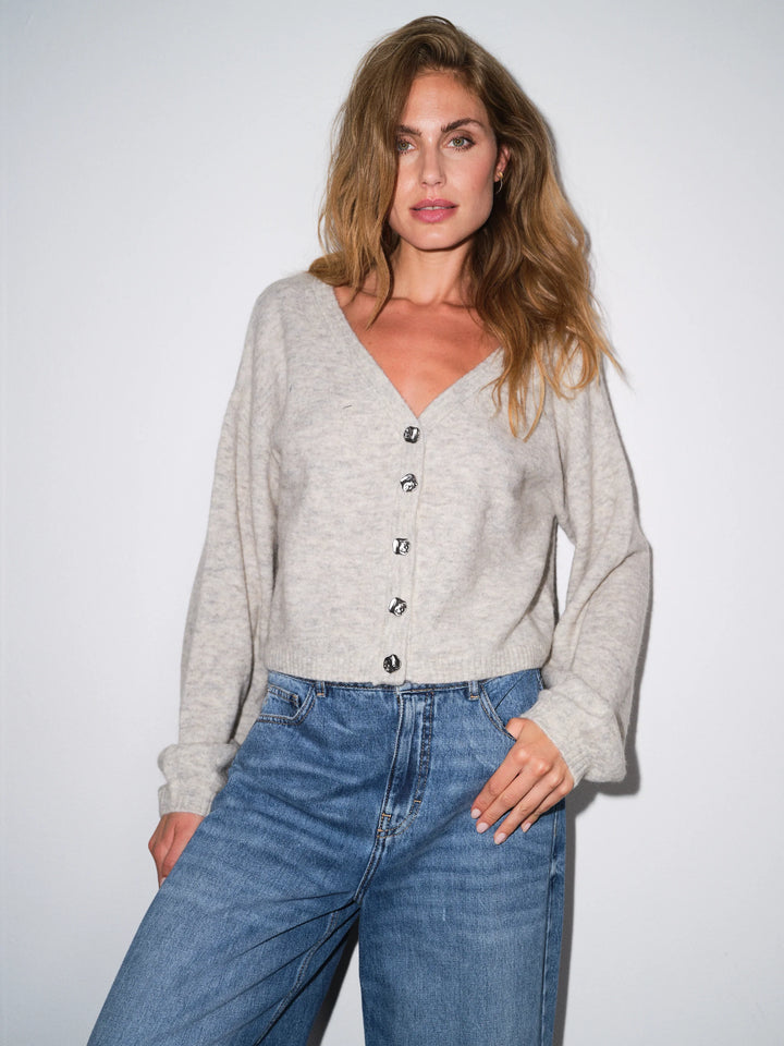 Gossia - Rosie Cardigan - Light Grey Melange