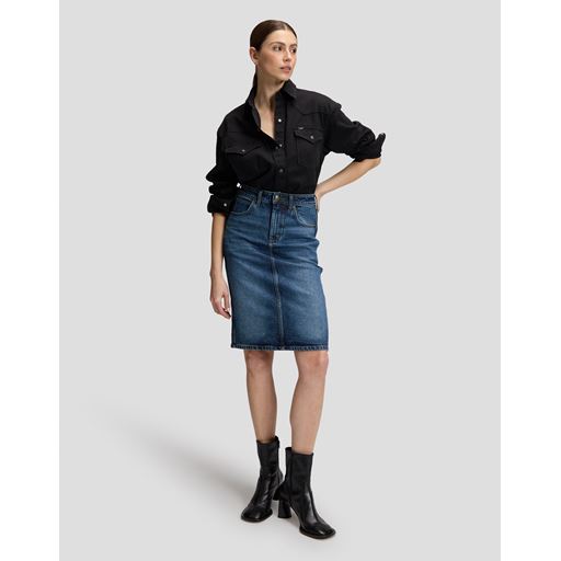 Lee - Midi Nederdel - Flash Blue