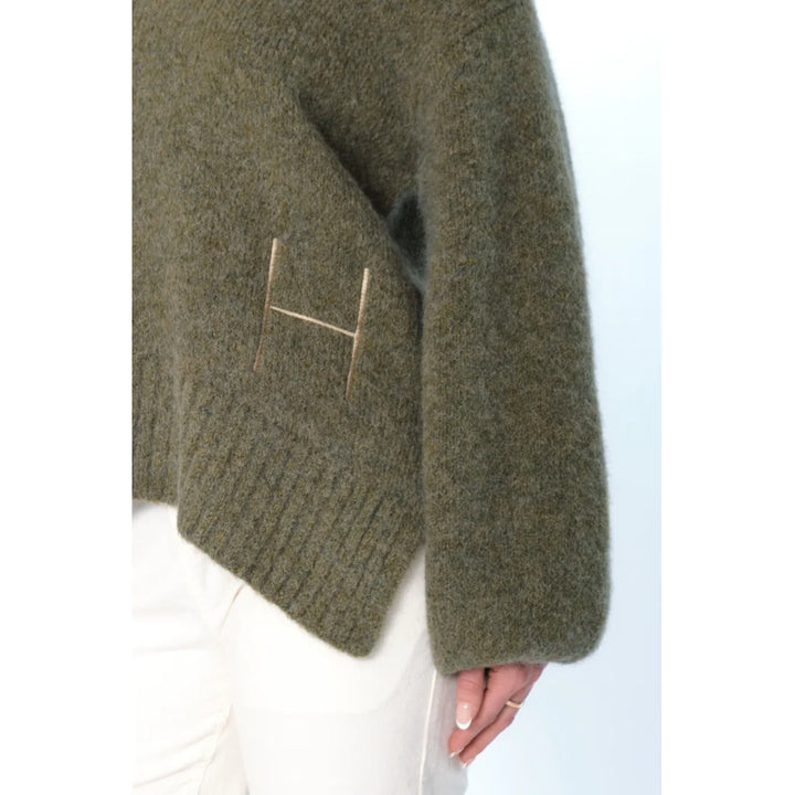 Hést - Sofie V-Neck Sweater - Winter Moss