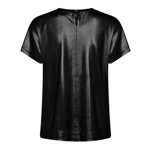 Mos Mosh - Nivola O-neck Metallic Tee - Black