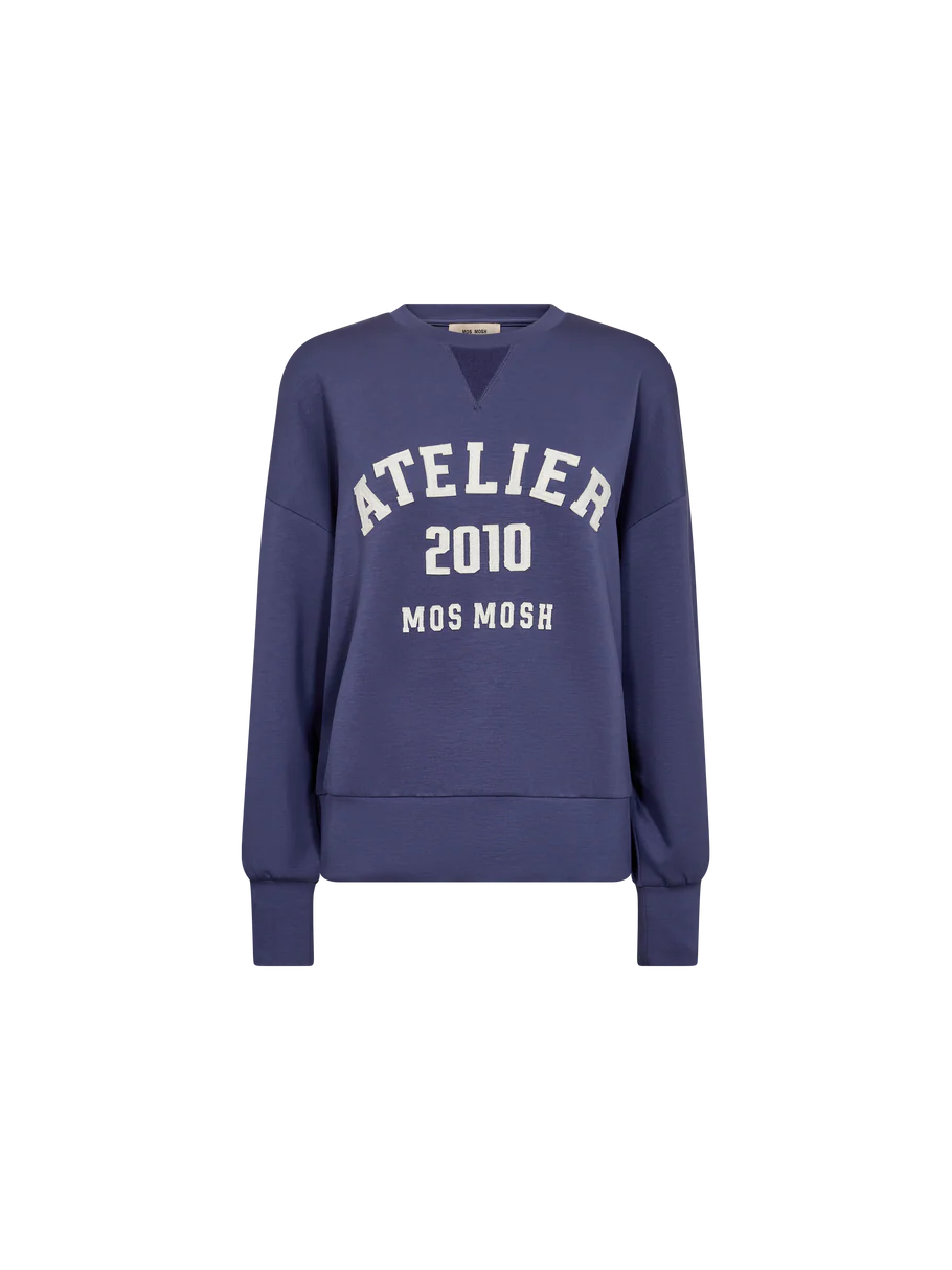 Mos Mosh - Nima O LS Sweatshirt - Crown Blue