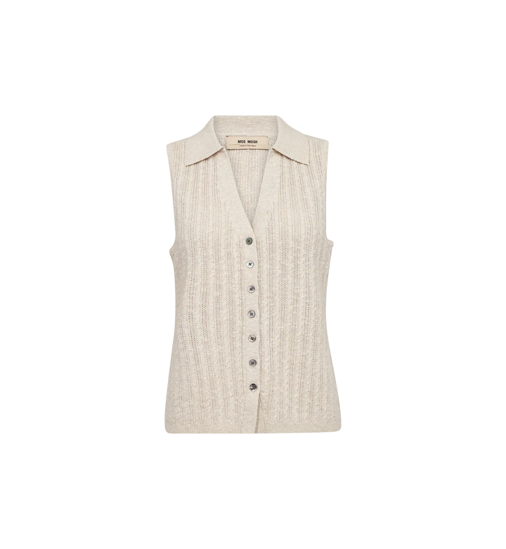 Mos Mosh - Rinja Marisol Line Strik Top - Ecru