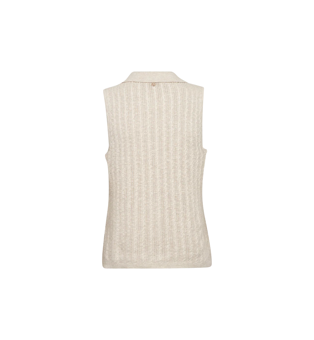 Mos Mosh - Rinja Marisol Line Strik Top - Ecru