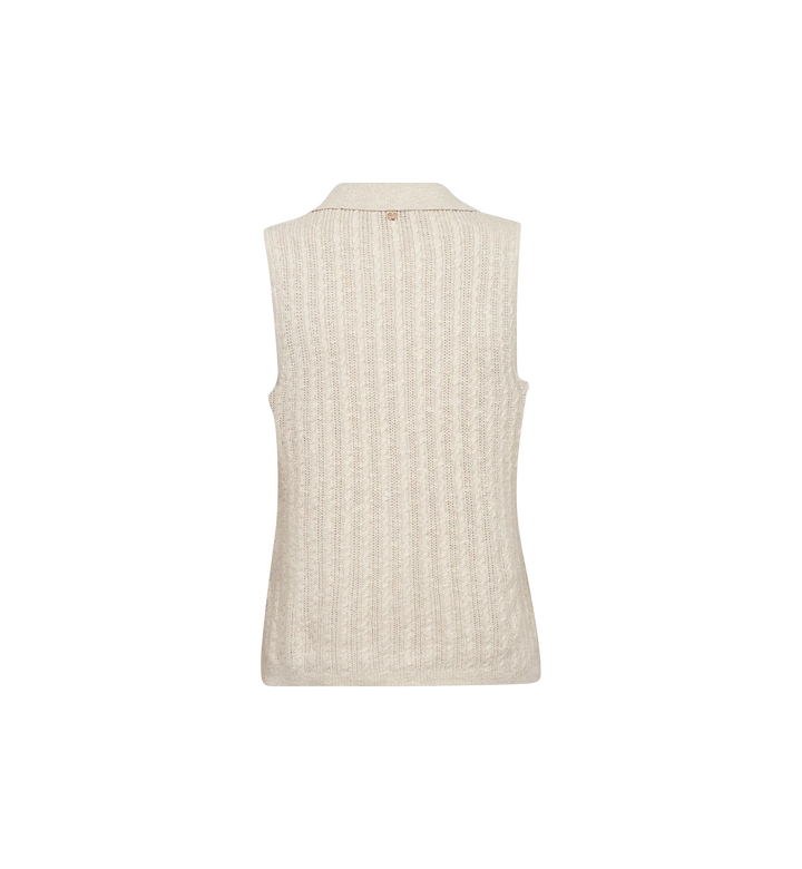 Mos Mosh - Rinja Marisol Line Strik Top - Ecru