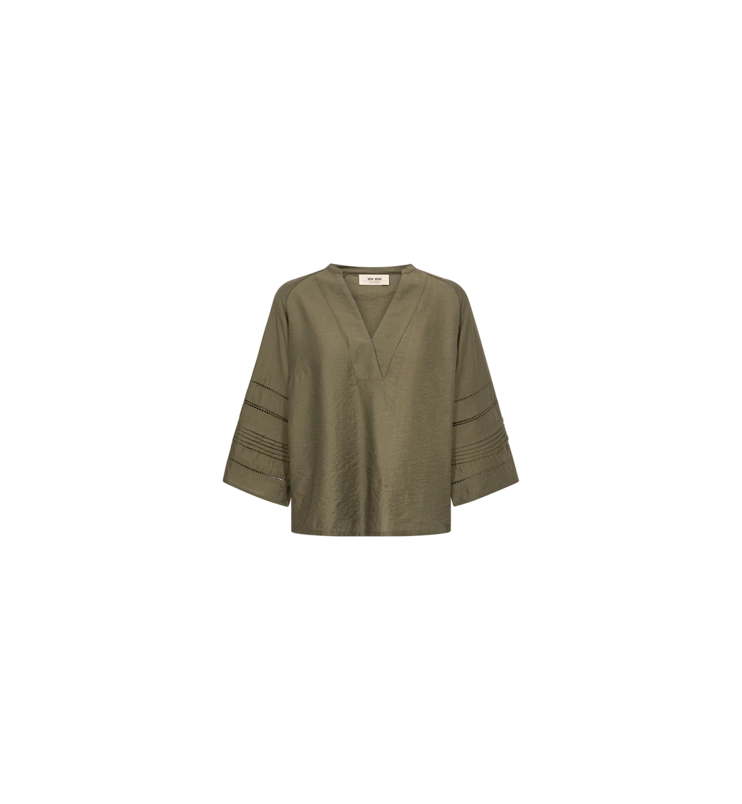 Mos Mosh - Aleysa Nila Blouse - Olive Night
