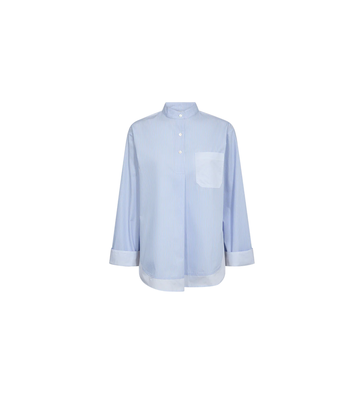 Mos Mosh - Bronwyn Stripe Shirt - Brunnera Blue