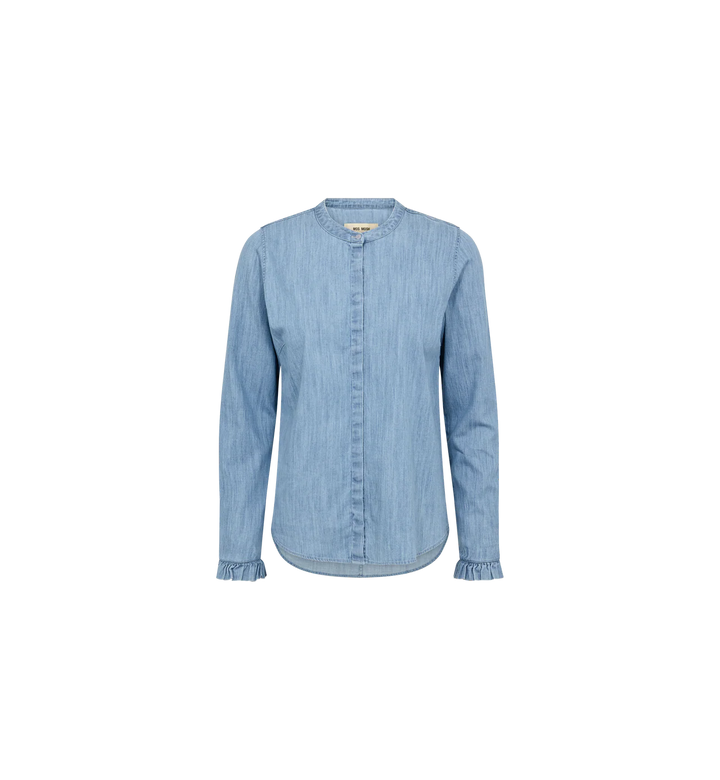Mos Mosh - Mattie Denim Shirt - Mid Blue