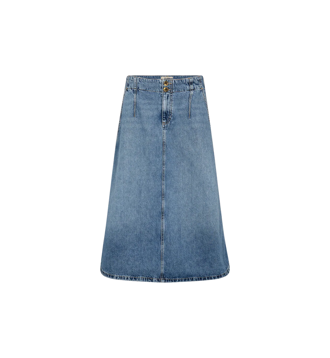 Mos Mosh - Leala Denim Nederdel - Mid Blue