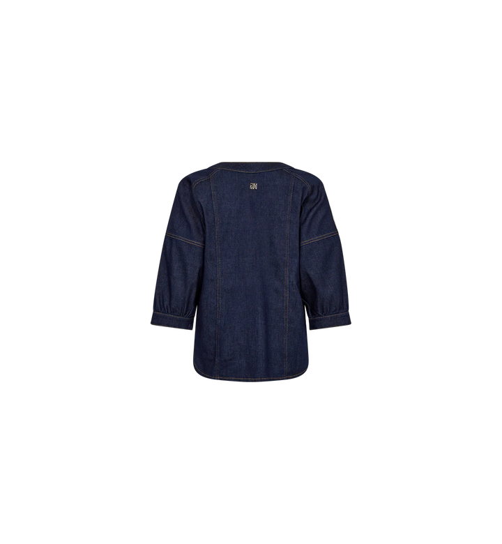 Mos Mosh - Bari Crispy Skjorte - Dark Blue