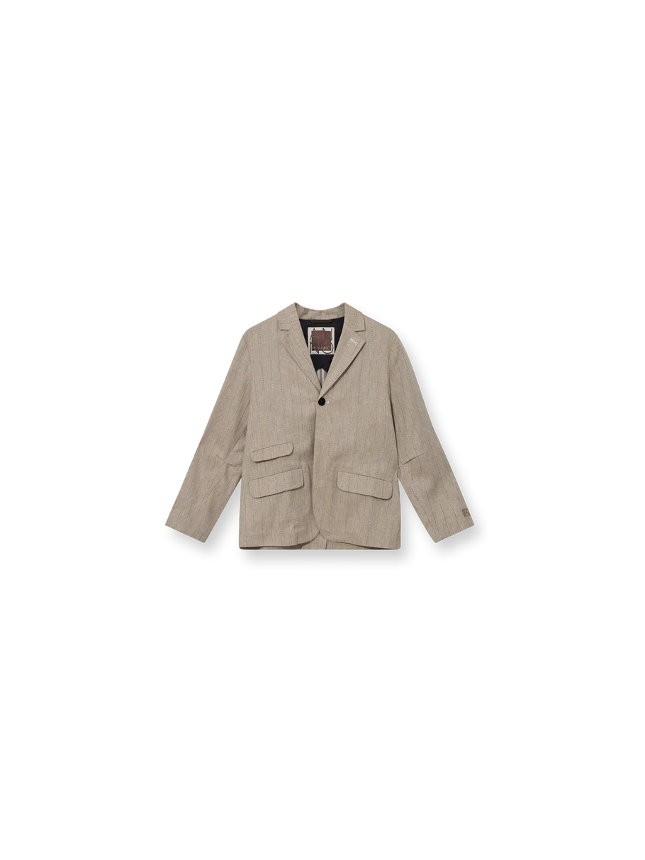 Heyanno - Humble Herringbone Blazer - Iced Coffee