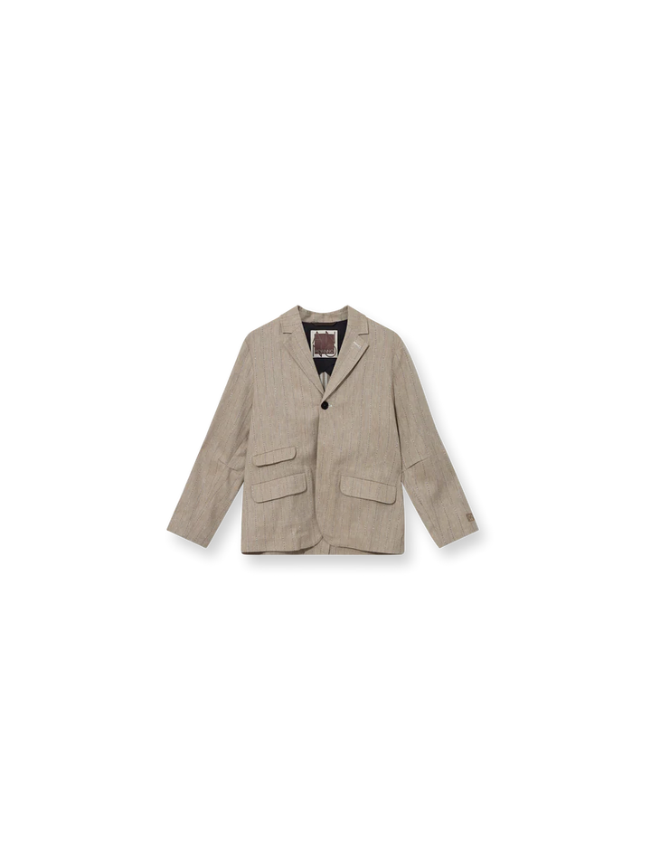Heyanno - Humble Herringbone Blazer - Iced Coffee