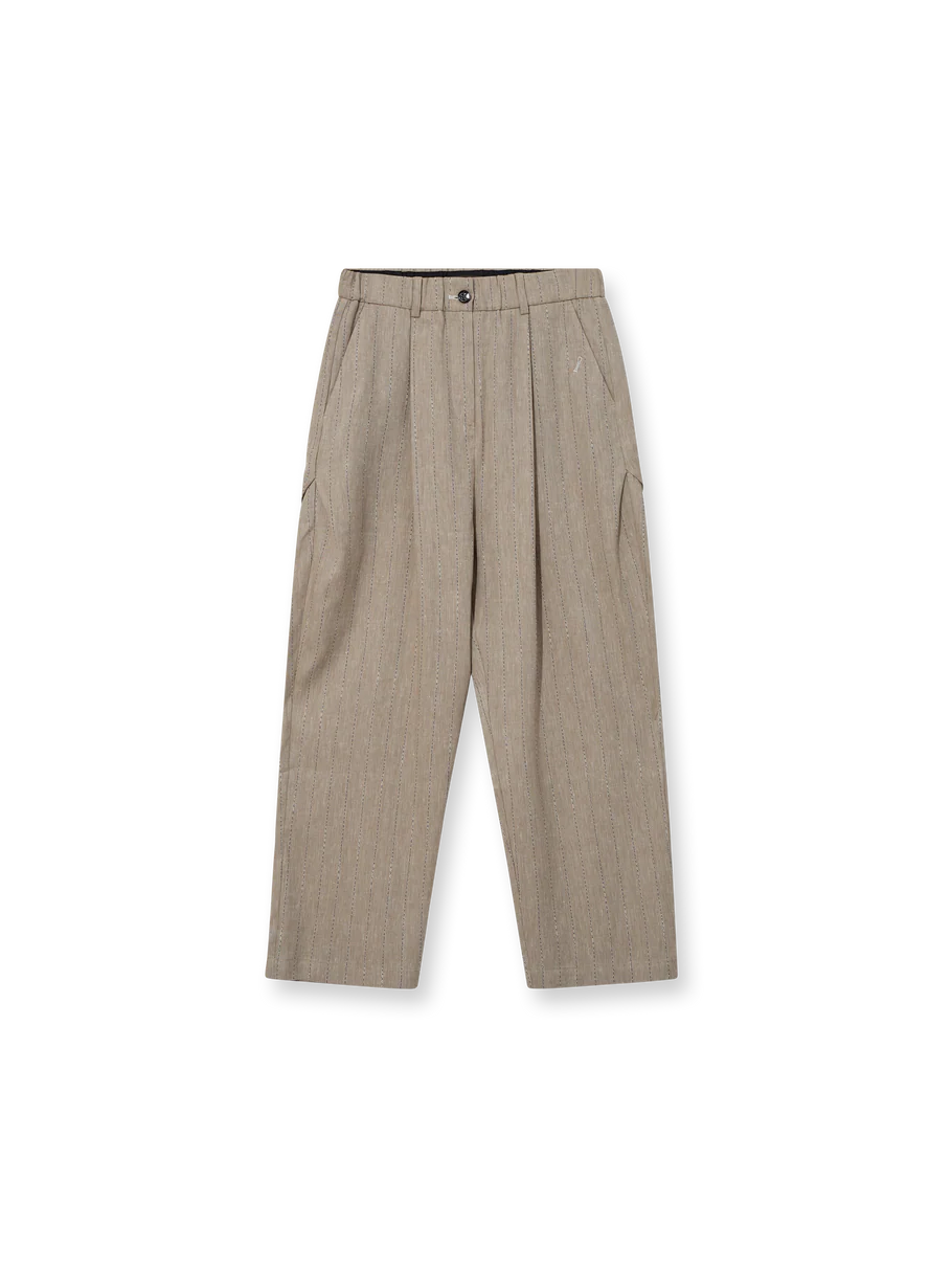Heyanno - Gentle Herringbone Trousers - Iced Coffee