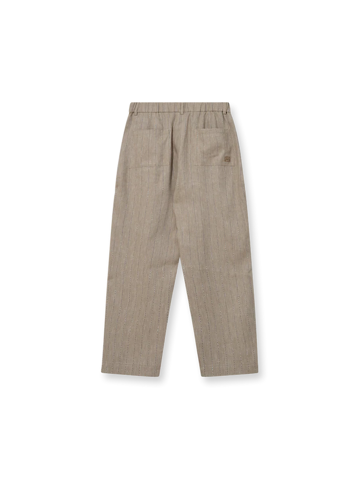 Heyanno - Gentle Herringbone Trousers - Iced Coffee