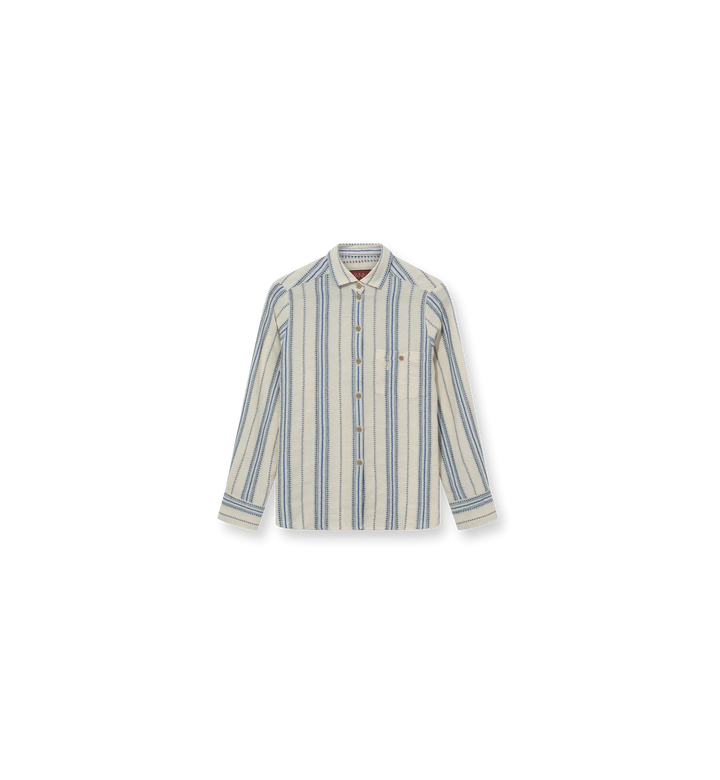 Heyanno - Grow Jacquard Skjorte - Cerulean