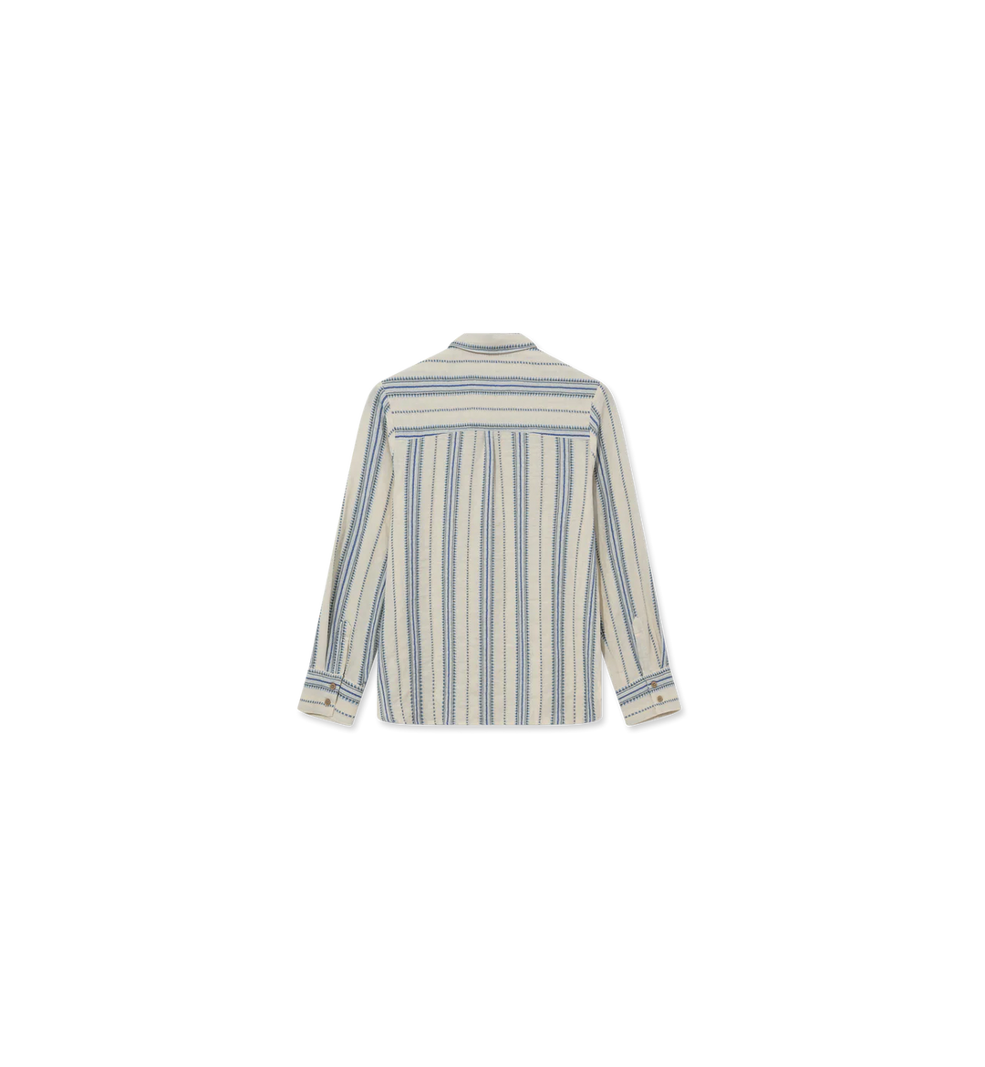 Heyanno - Grow Jacquard Skjorte - Cerulean