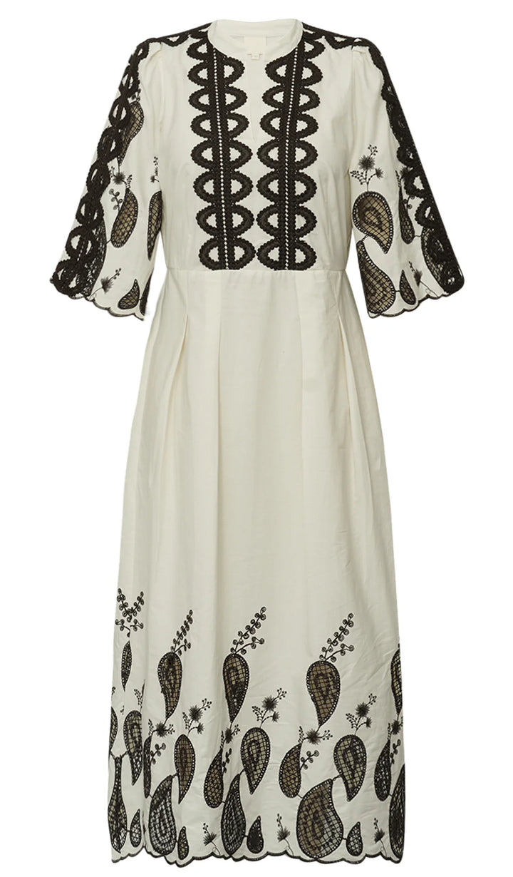 Gossia - Safina dress - Cream - Brown