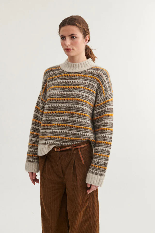 Basic Apparel - Sally strik - grey/carafe/buckskin