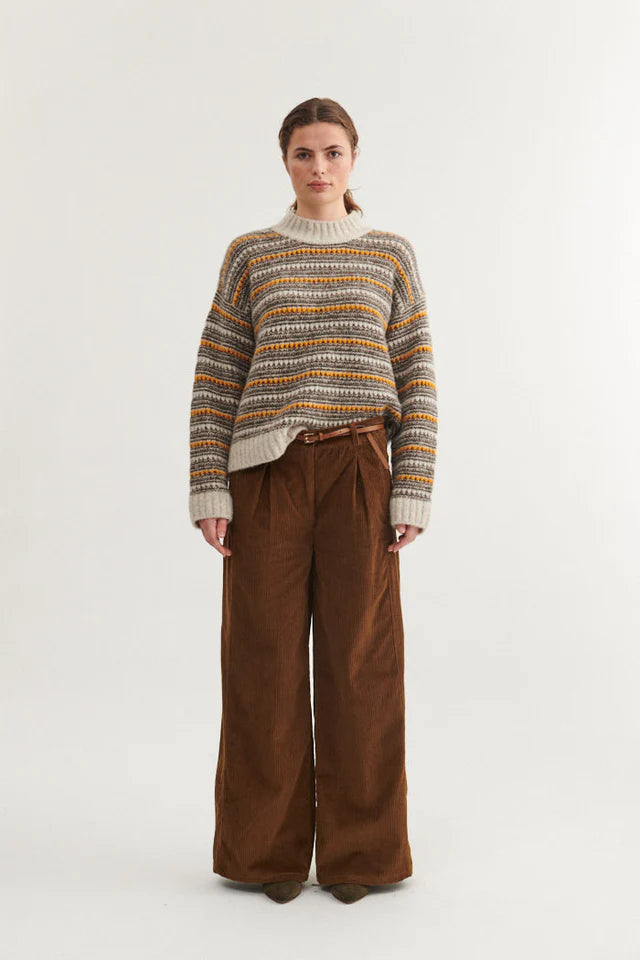 Basic Apparel - Sally strik - grey/carafe/buckskin