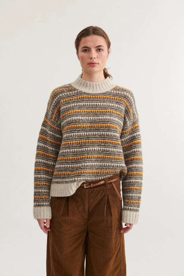 Basic Apparel - Sally strik - grey/carafe/buckskin