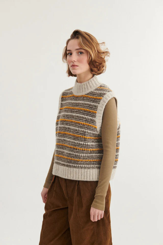 Basic apparel - Sally vest - Grey/carafe/buckskin