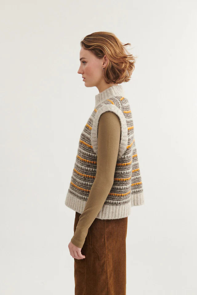 Basic apparel - Sally vest - Grey/carafe/buckskin
