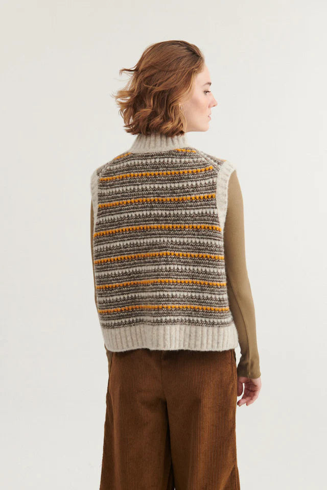 Basic apparel - Sally vest - Grey/carafe/buckskin
