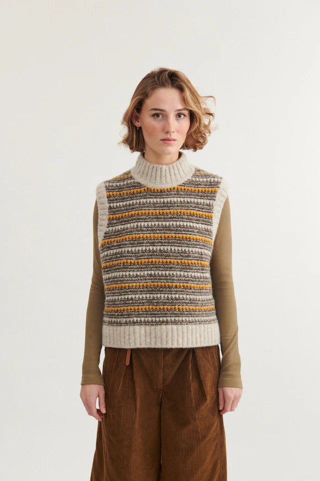 Basic apparel - Sally vest - Grey/carafe/buckskin