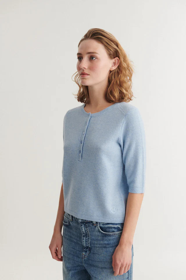 Basic Apparel - Selem Grandda T-shirt Knit - Light Blue