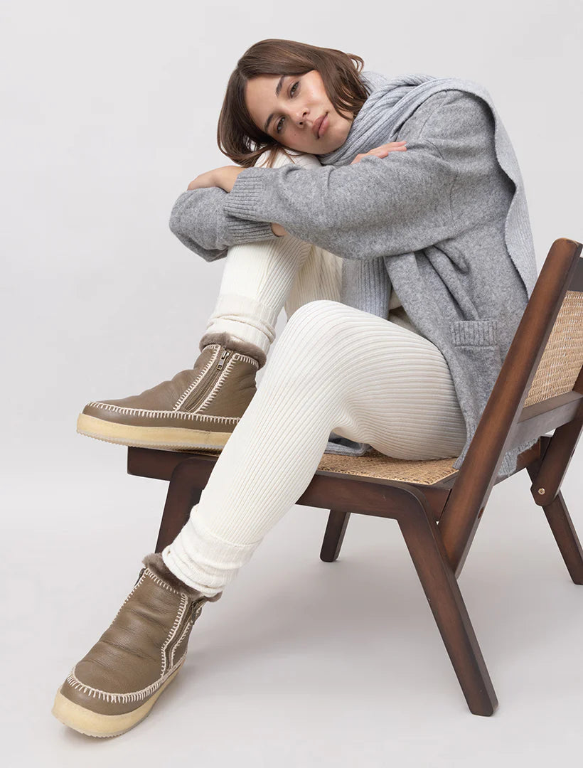 Laidback London -  Setsu Crochet Crepe - Anklelstøvler - Natural