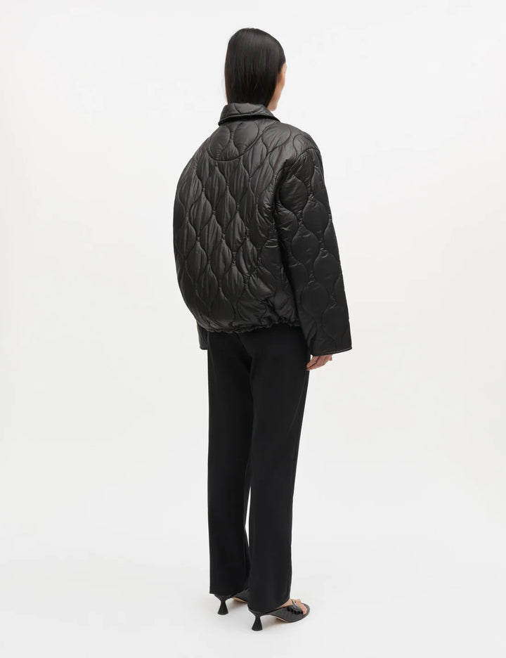 Mads Nørgaard - Shiny Ripstop Flora Jakke - Black