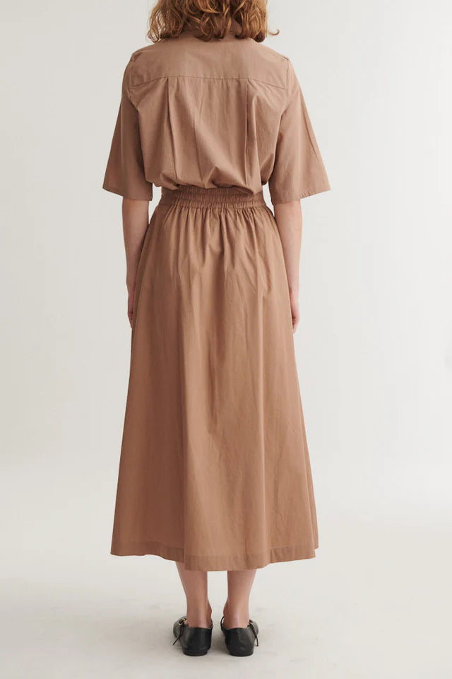 Basic Apparel - Silje lang nederdel - Portobello