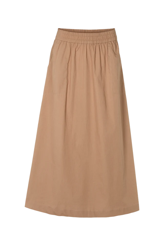 Basic Apparel - Silje lang nederdel - Portobello