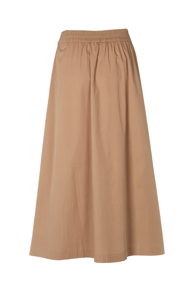 Basic Apparel - Silje lang nederdel - Portobello