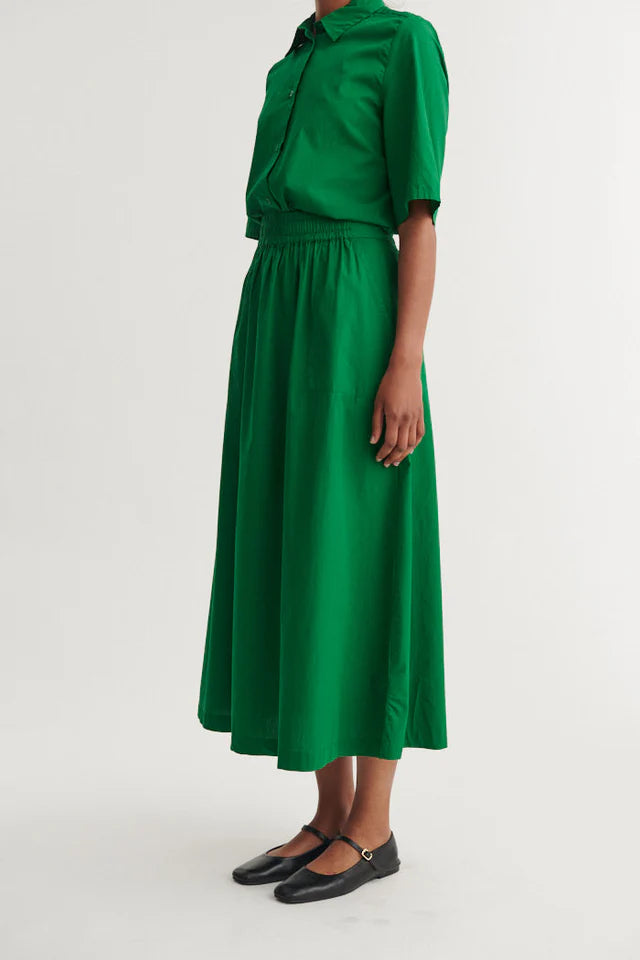 Basic apparel - Silje lang nederdel - Abundant green