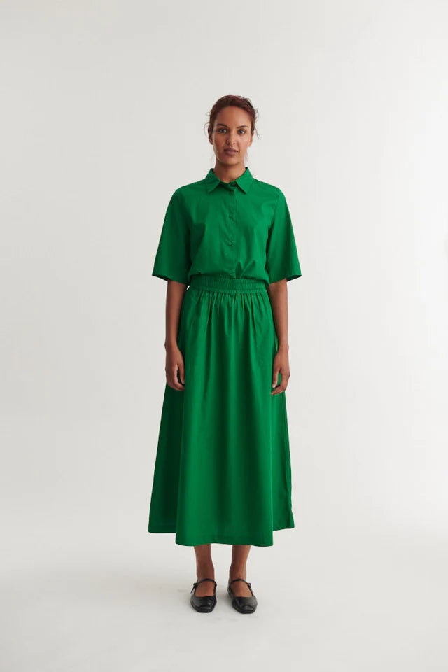 Basic apparel - Silje lang nederdel - Abundant green