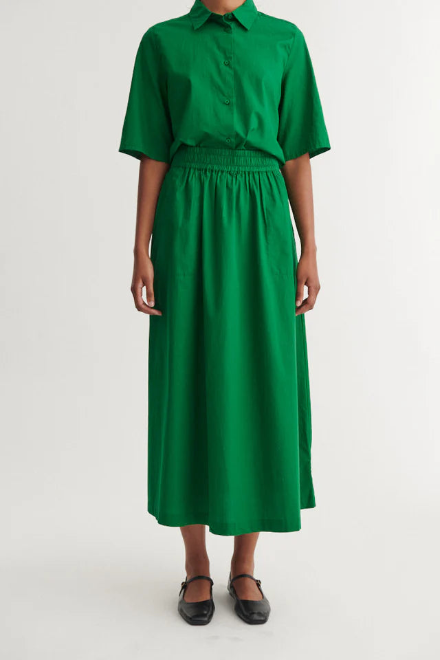 Basic apparel - Silje lang nederdel - Abundant green