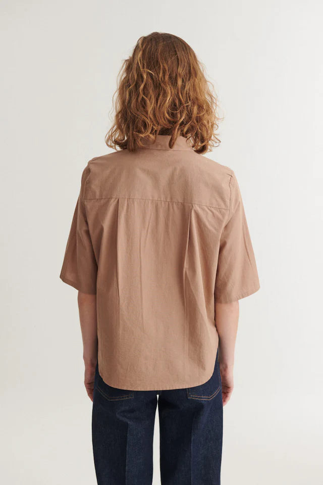 Basic Apparel - Silje SS skjorte - Portobello