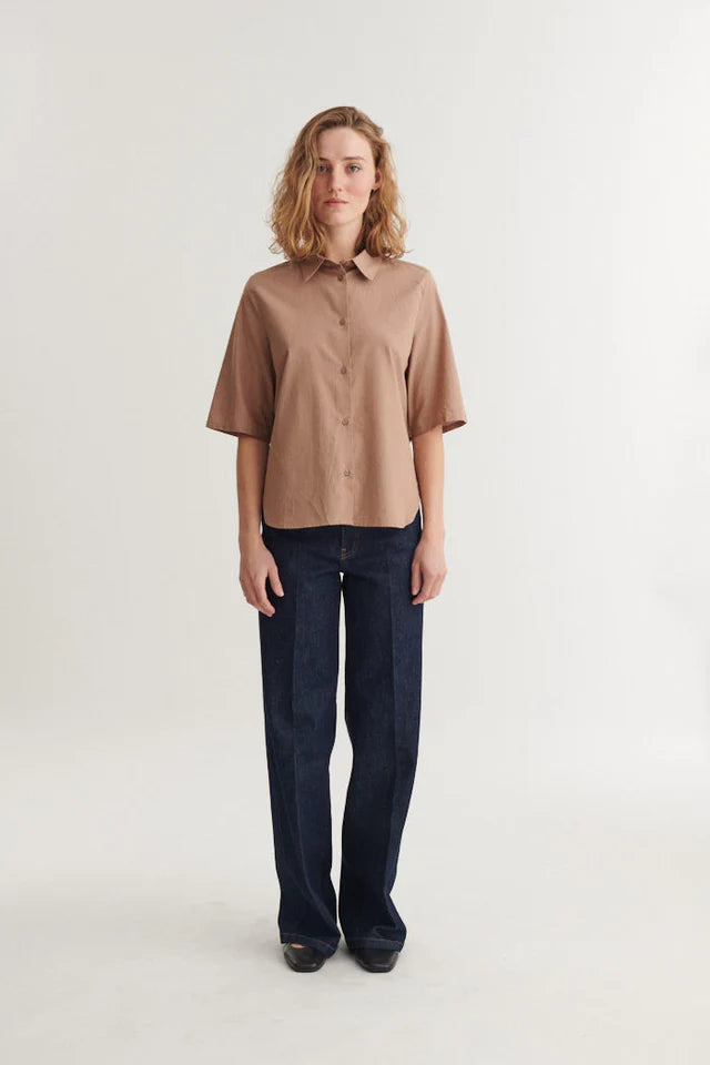 Basic Apparel - Silje SS skjorte - Portobello