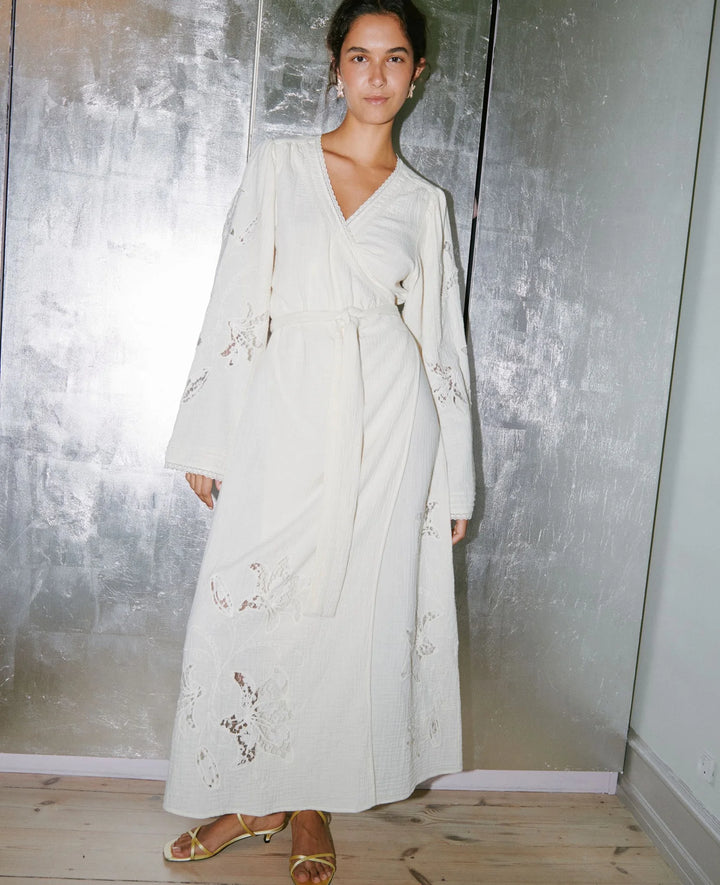 Sissel Edelbo - Winfrey Wrap Dress - Off White - Onesize