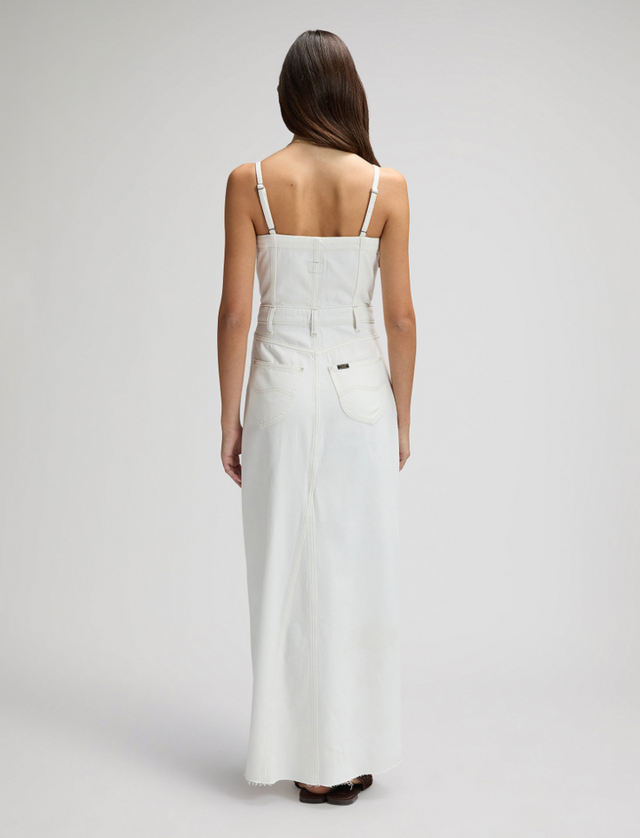 Lee - Maxi Denim Dress - Powder White