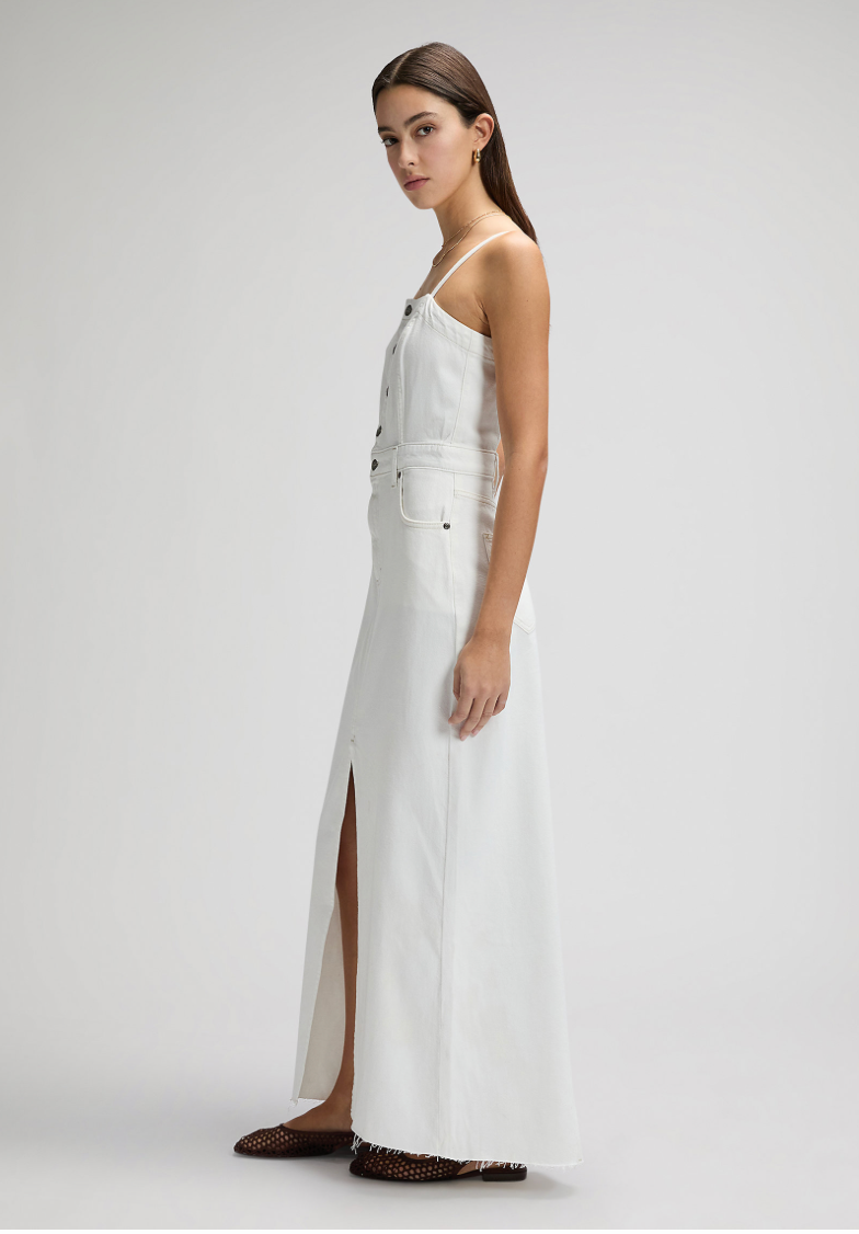 Lee - Maxi Denim Dress - Powder White