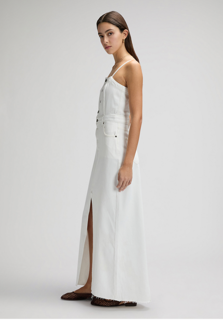 Lee - Maxi Denim Dress - Powder White
