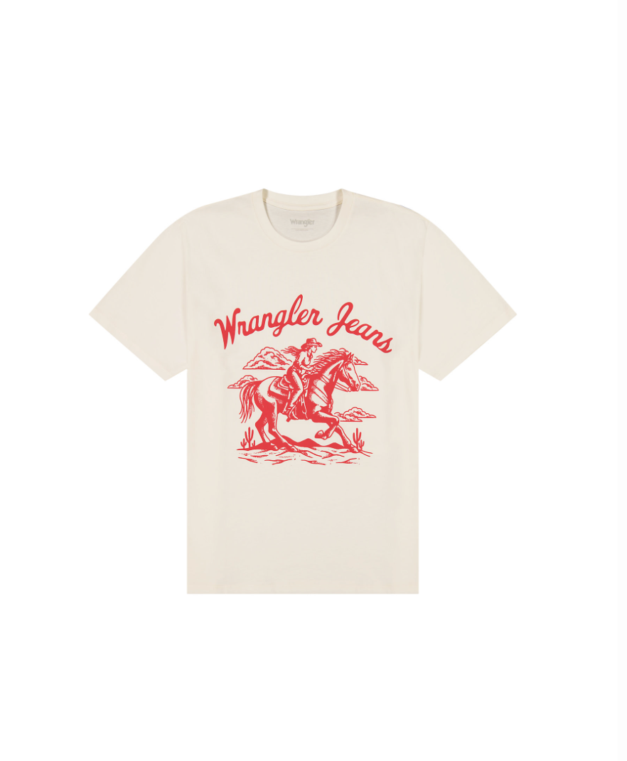 Wrangler - Girlfriend tee - Worn white
