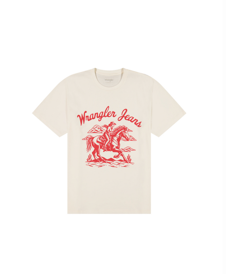 Wrangler - Girlfriend tee - Worn white