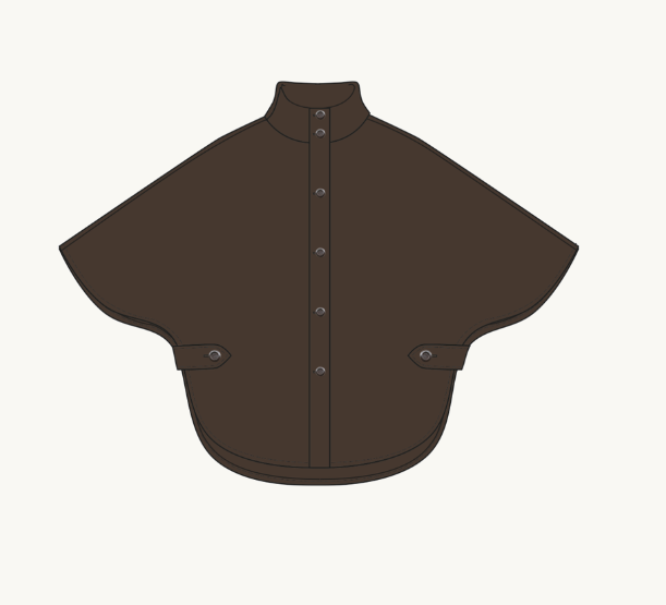 Kopenhaken - Isla II Poncho - SLATE BLACK