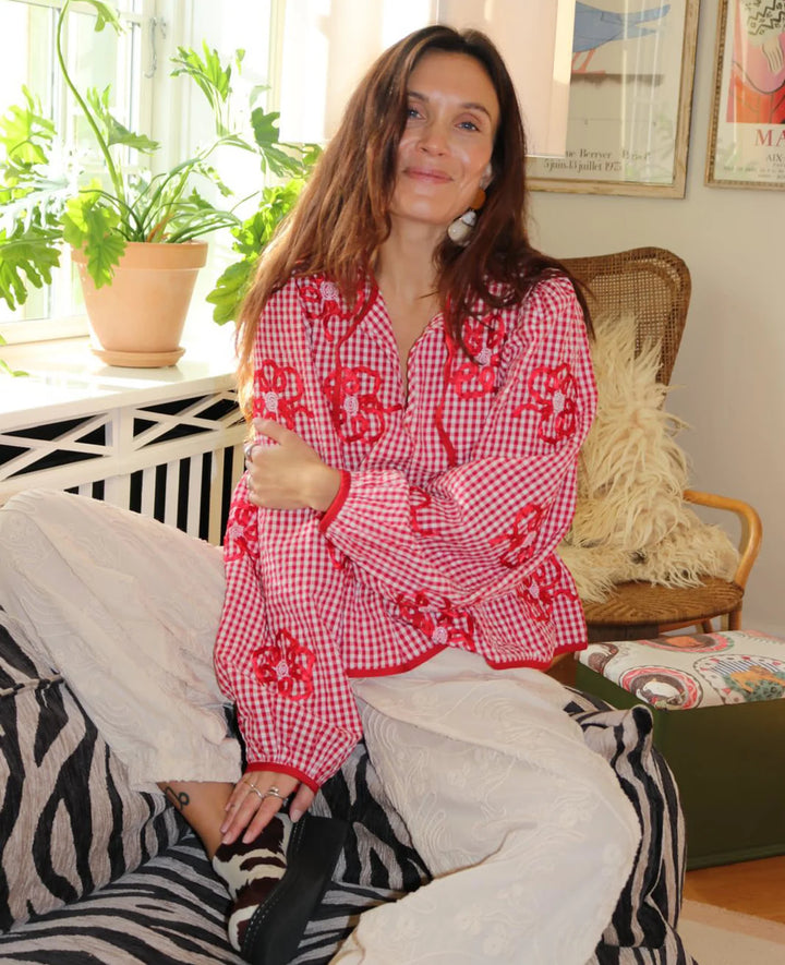 Sissel Edelbo - Sunny Top - Red Checks